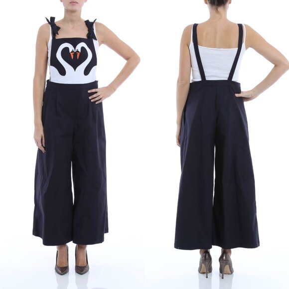 Vivetta Alberta Swans Stretch Cotton Jumpsuit – Size 38 - Picture 3 of 12